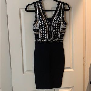 Jeweled/beaded black cocktail dress
